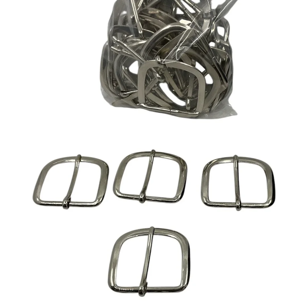 25 Pk Heel‎ Bar Buckle 1 1/2 Strap 38mm Nickel Plated Belt Buckle 2 1/8 Wide